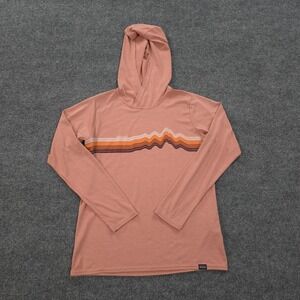 Patagonia Hoodie Womens S Pink Capilene Cool Daily Graphic Hoody Hike Outdoors
